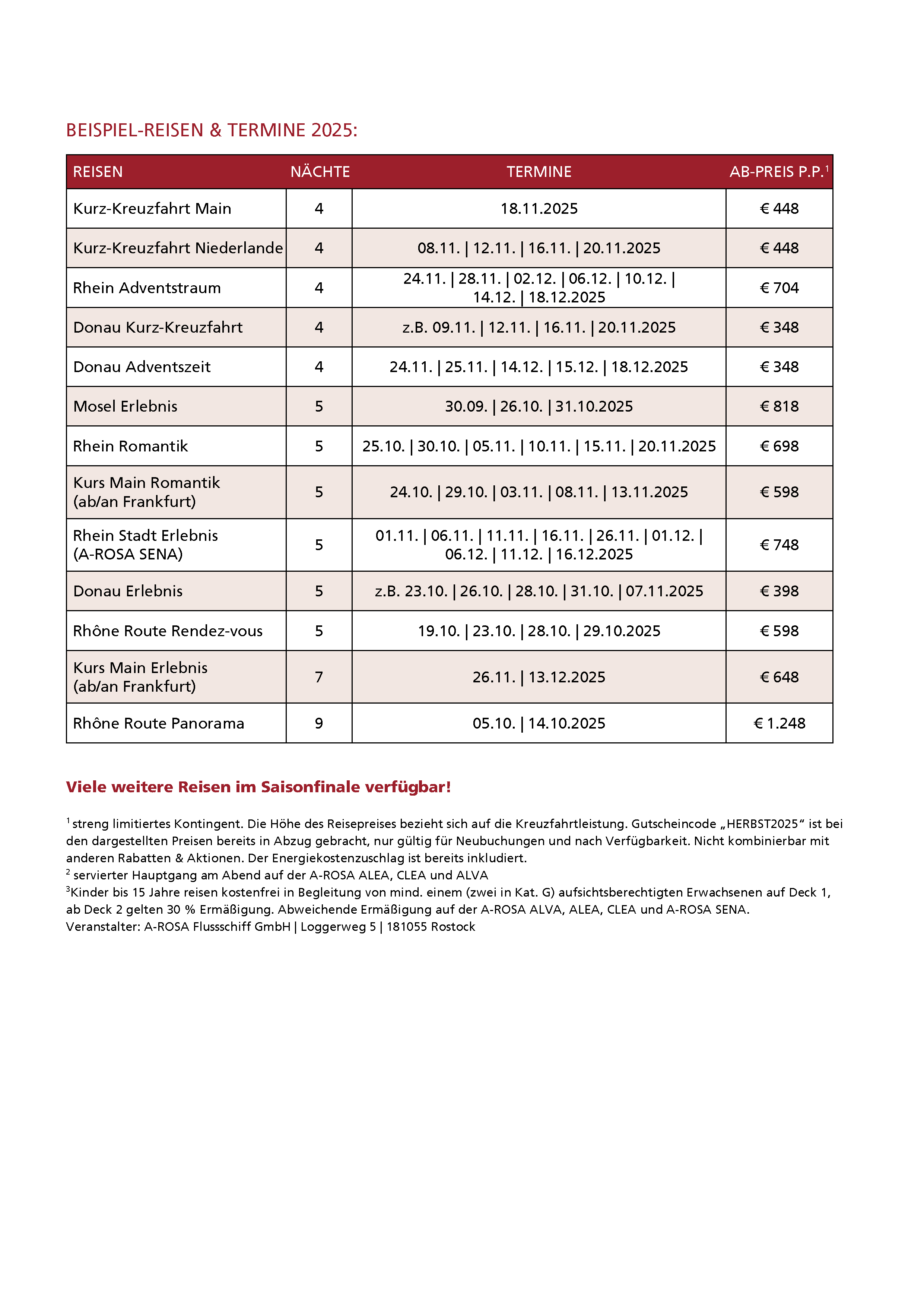 Herbst Hits mit Beispielreisen Seite 2