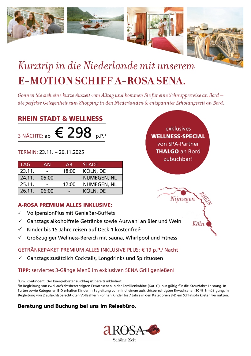 Rhein Kurz Kreuzfahrt SENA