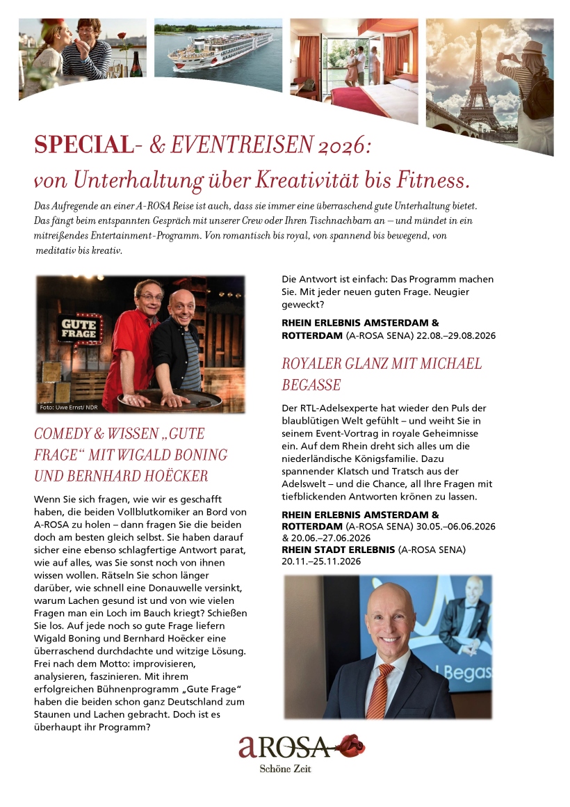 Special Eventreisen 2026 Seite 1