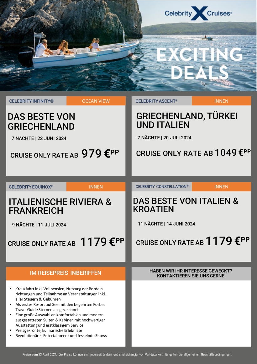 EXCITING DEALS DACH 23 APRIL 24
