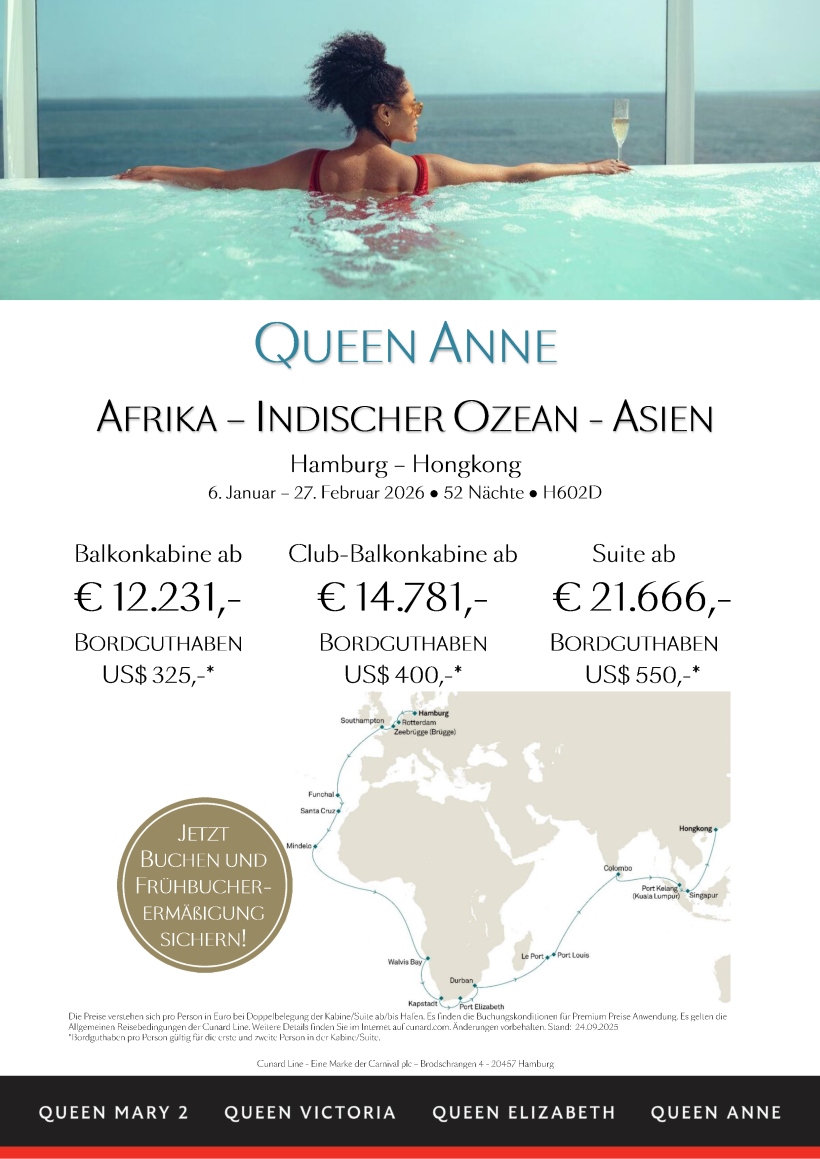 Queen Anne H602D Afrika Indischer Ozean Asien Premium Preis