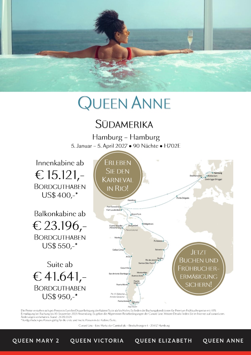Queen Anne H702E Suedamerika Premium Preis