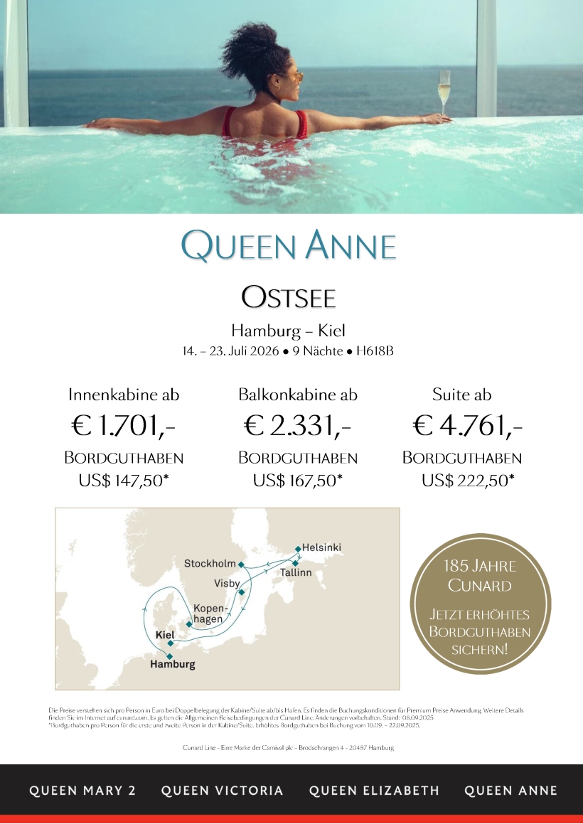 QueenAnne H618B Ostsee Premium 185Jahre extraOBC