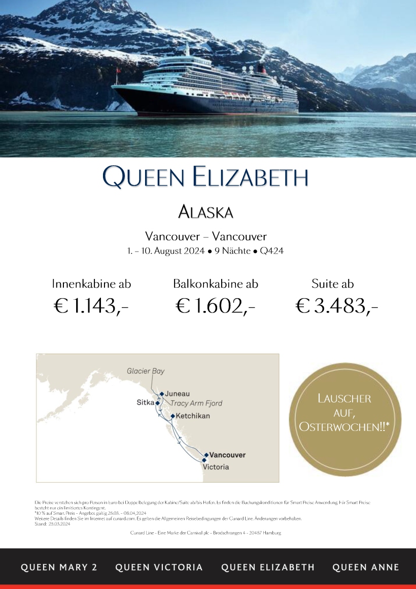 Queen Elizabeth Q424 Alaska Smart