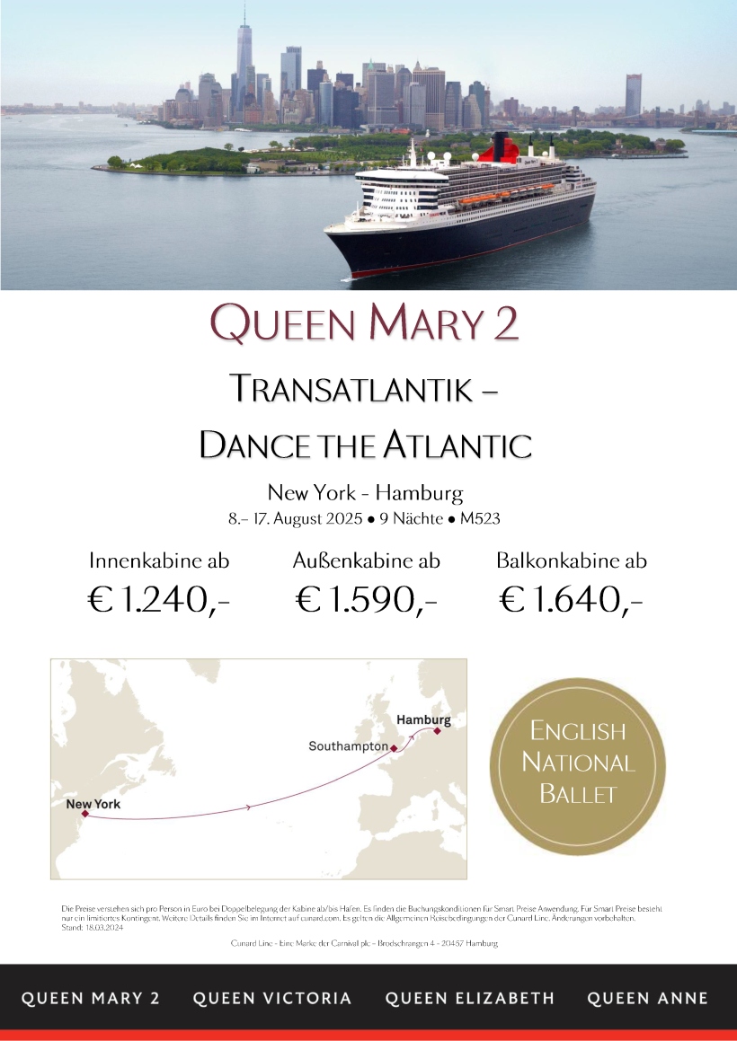 Queen Mary 2 M523 Transatlantik Smart