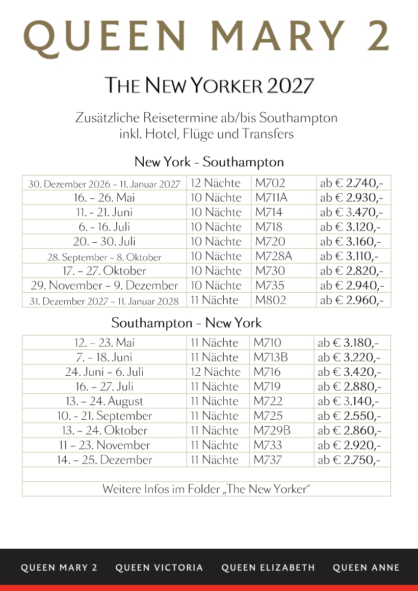 Queen Mary 2 New Yorker 2027 Seite 2