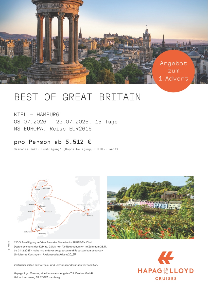 HLC Reisetipp EUR2615 Advent1