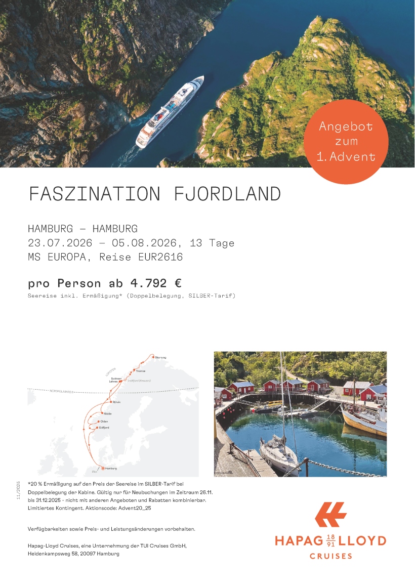 HLC Reisetipp EUR2616 Advent1