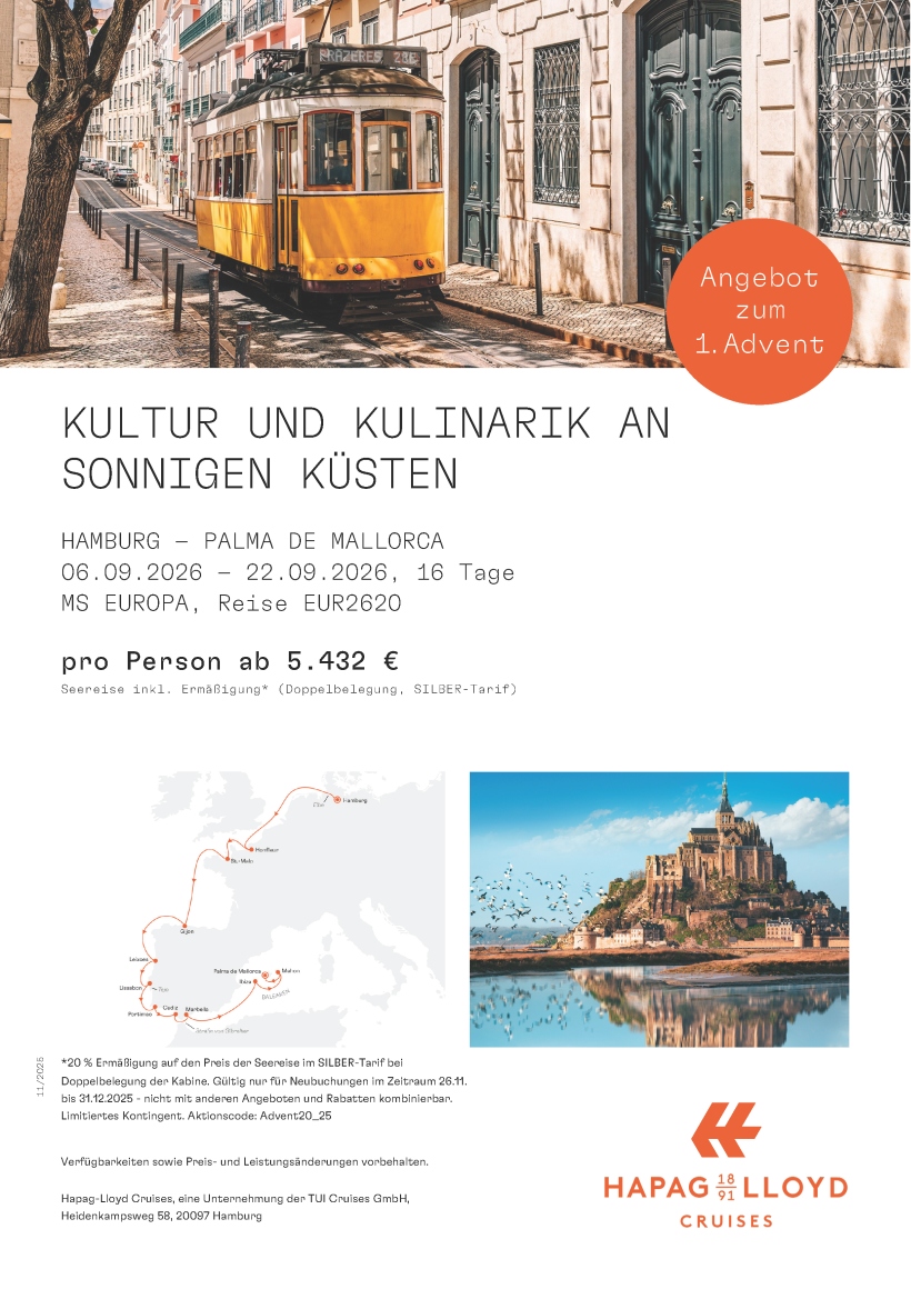 HLC Reisetipp EUR2620 Advent1