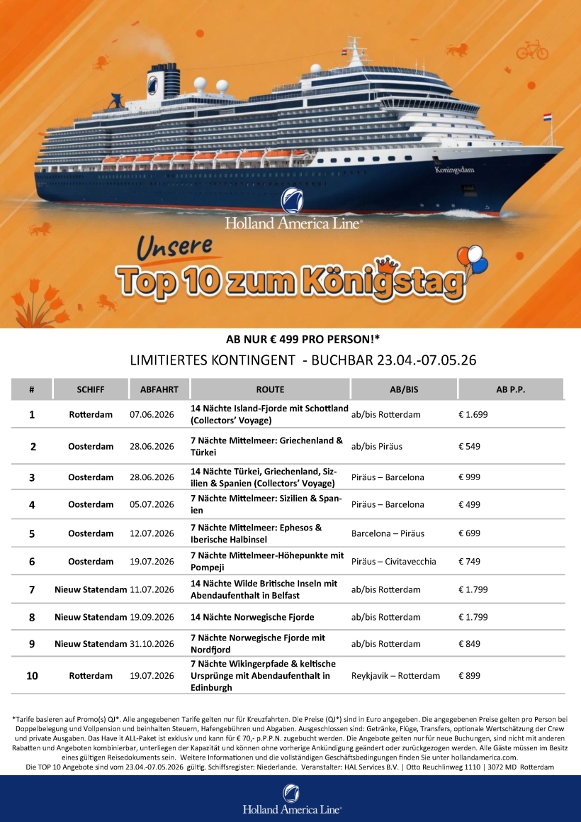 DACH TOP 10 kingsday 26