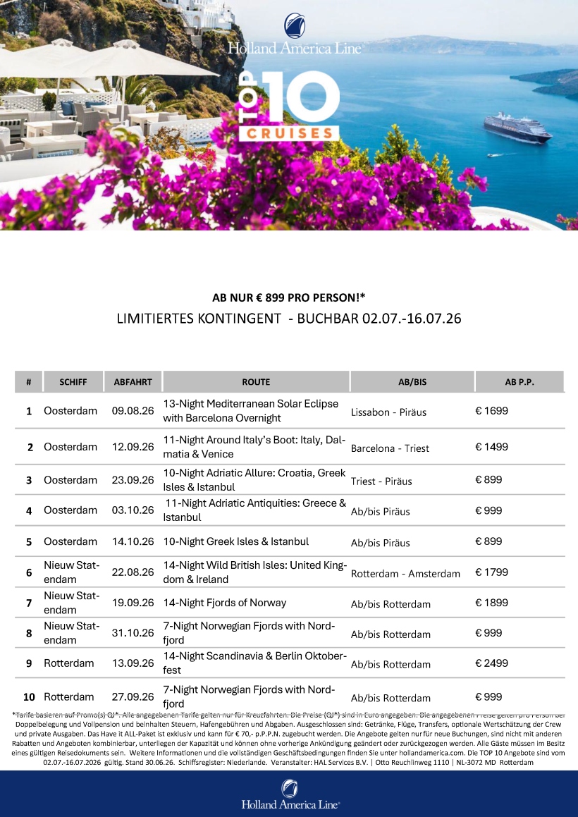 kw27 2026 DACH TOP 10 02jul26 16jul26