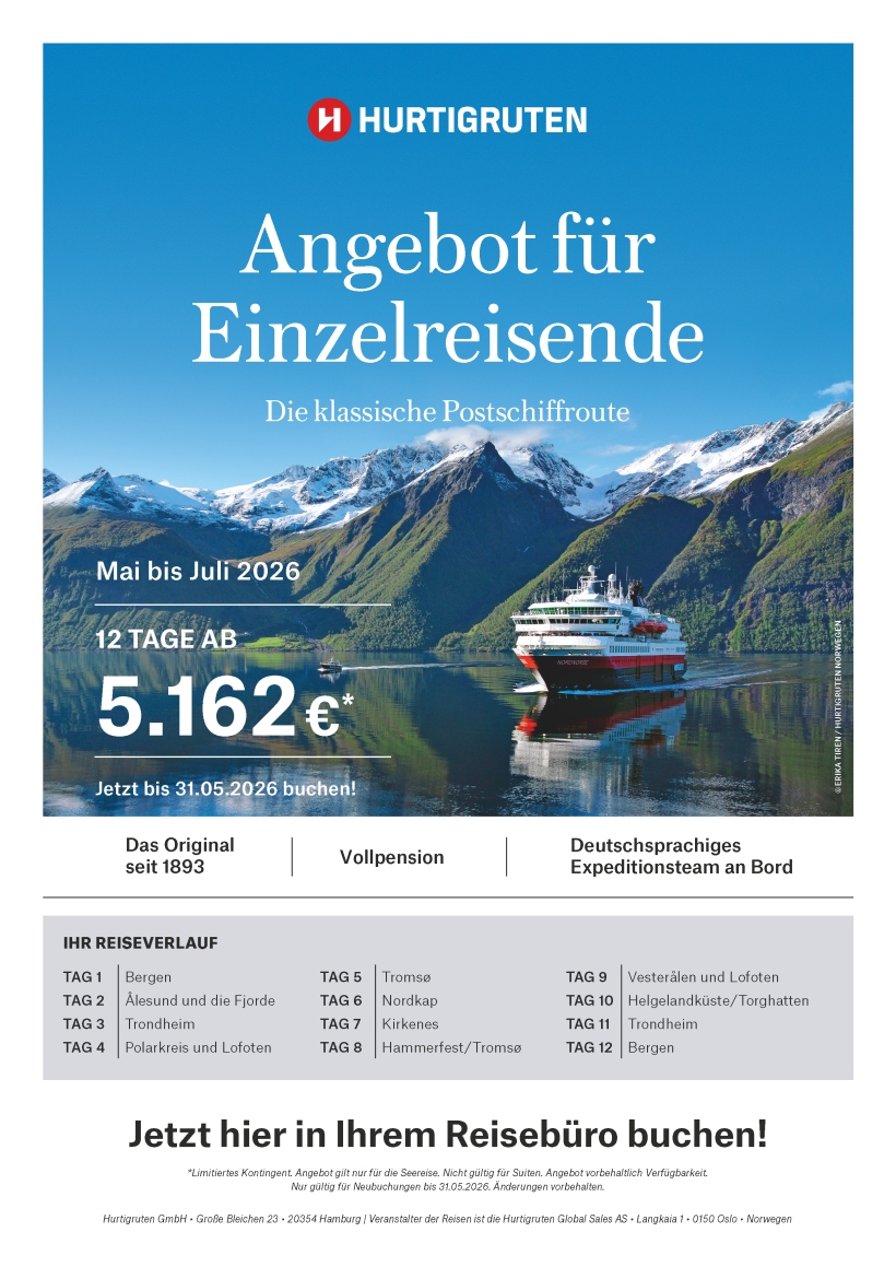 Mai COA Sommer Einzelreisende Angebotsblatt B2B