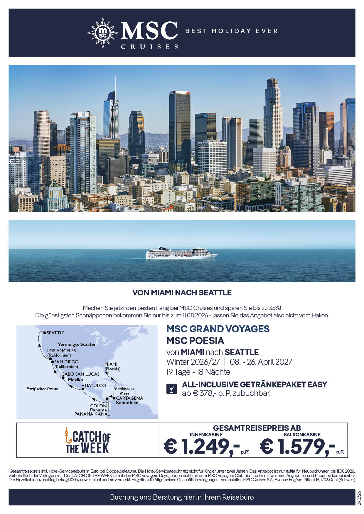 Catch of the Week KW31 MSC Poesia MIA SEA