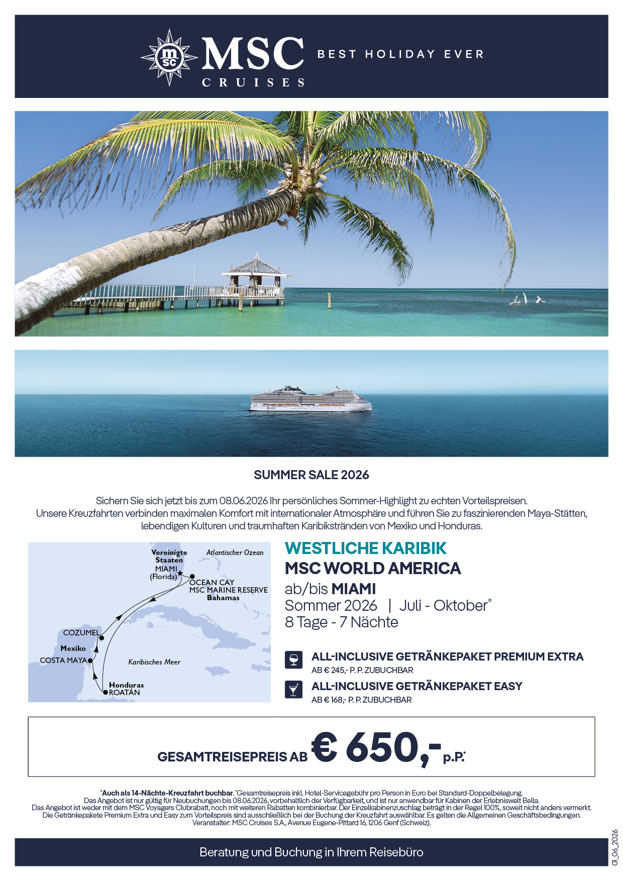 Summer Sale Karibik West MSC World America