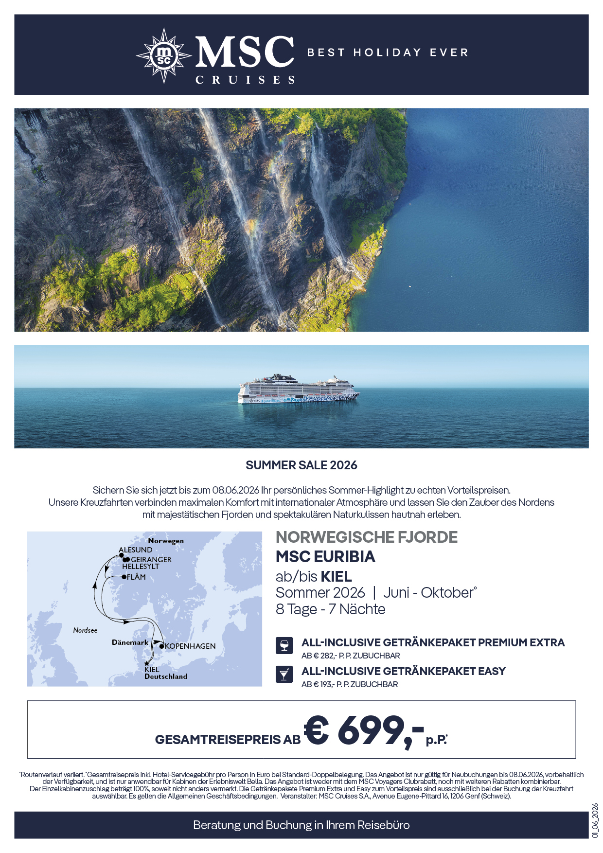 Summer Sale Nordeuropa MSC Euribia