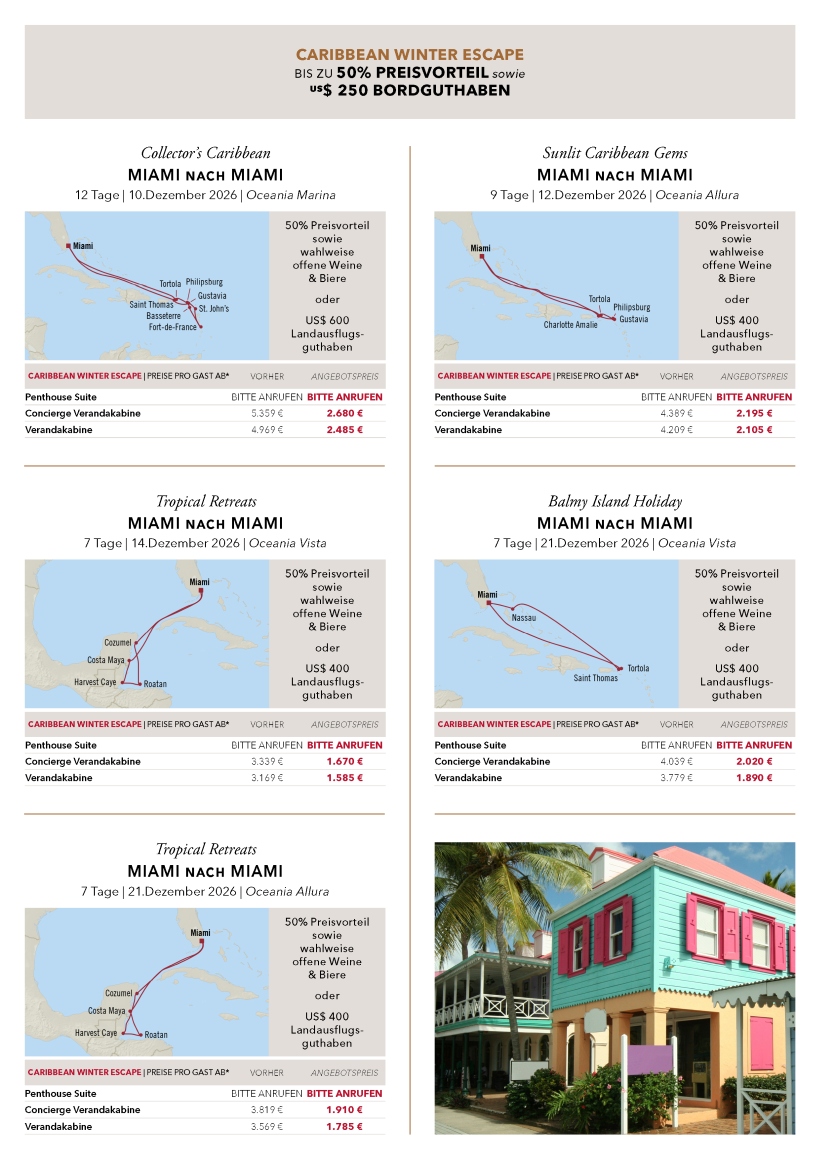 OCI8825 0926 Caribbean Exclusive Offer Voyage Flyers DE EDITABLE S Seite 2