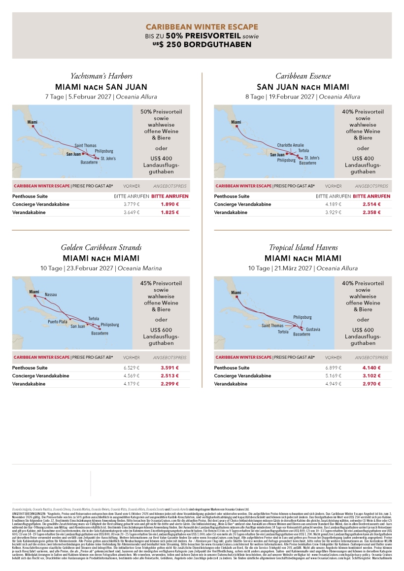 OCI8825 0926 Caribbean Exclusive Offer Voyage Flyers DE EDITABLE S Seite 4