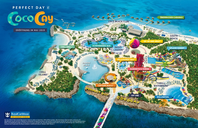 Royal Caribbean Karte von CocoCay Seite 1