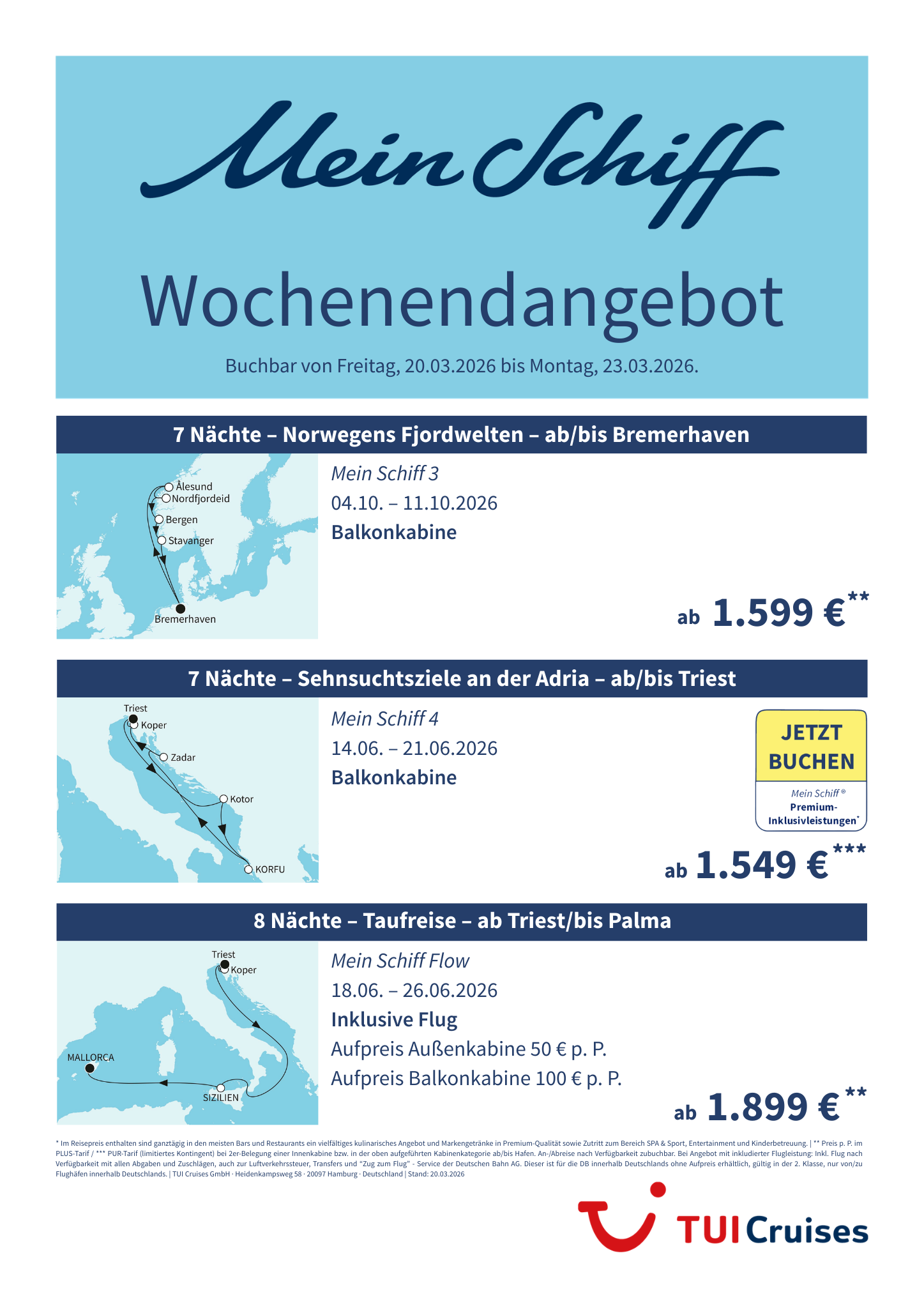 mein schiff wochenendangebot kw 12 bunt
