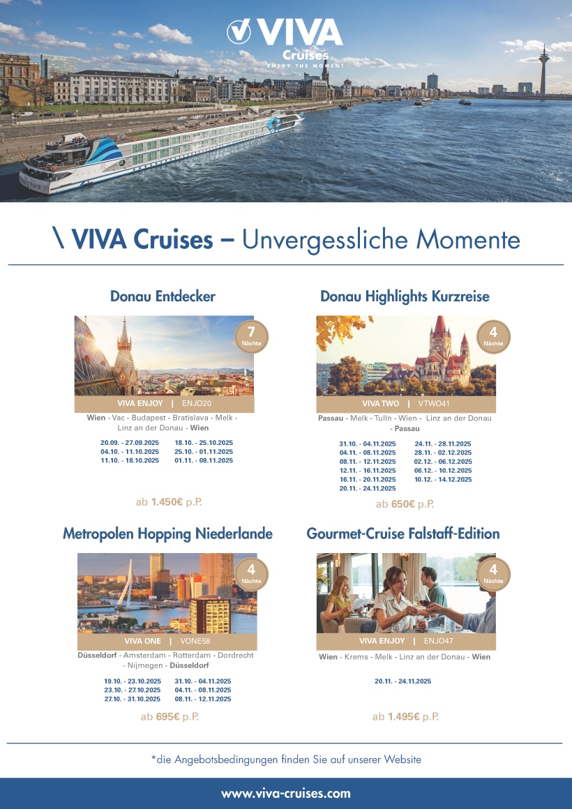Reisebürospecial VIVA Cruises 2025