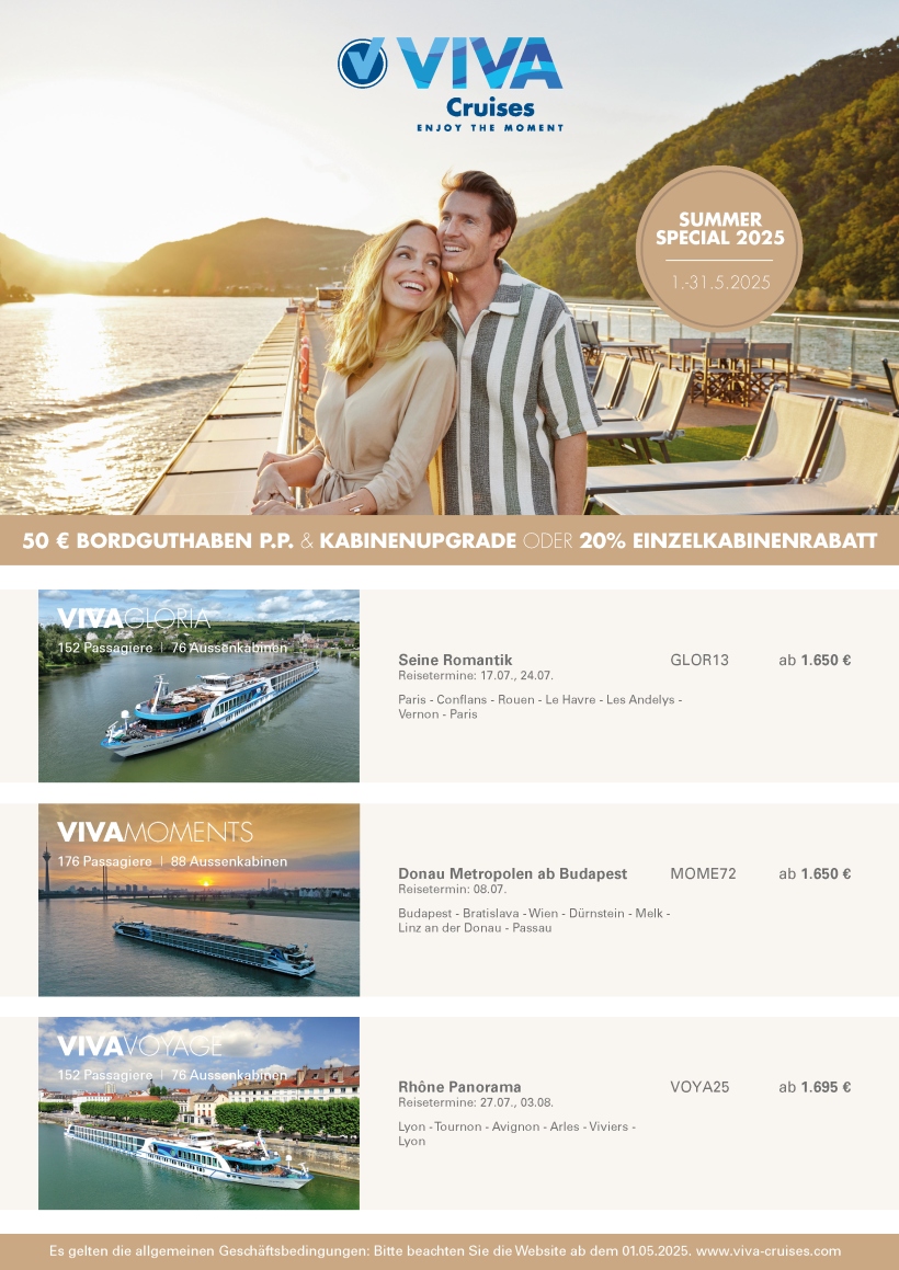 VIVA Cruises Summer Sepcial 01.05. 31.05.2025 Seite 2