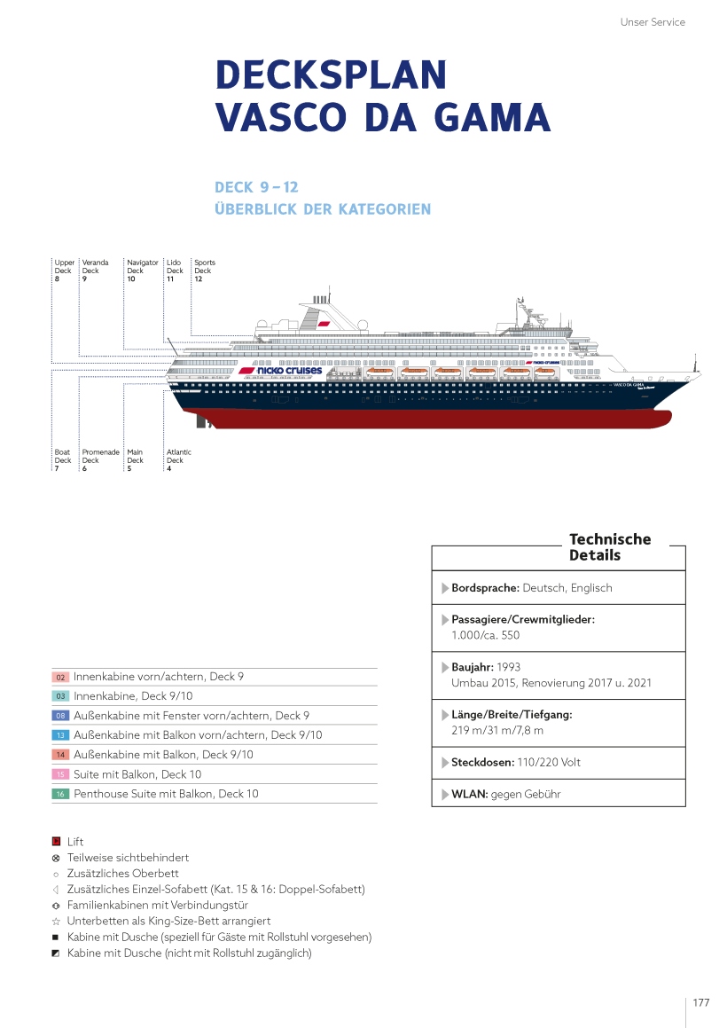 nickocruises VASCO DA GAMA 2023 24 Weltreisekatalog Auszug Seite 17